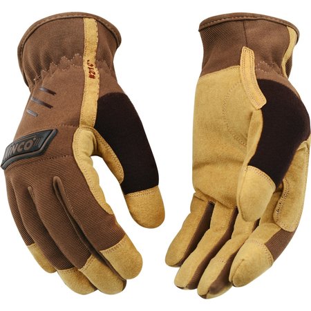 KINCO Men's Outdoor Driver Gloves Brown L 1 pair 2014-L